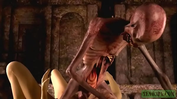 Graveyard’s Horny Guardian. Monster porn horrors 3D