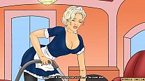 White maid in trouble – Hot interracial comics video