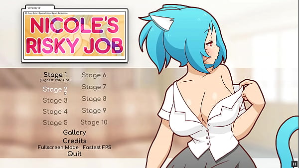 Nicole Risky Job [Hentai game PornPlay ] Ep.2 fondling tits to attract more customers