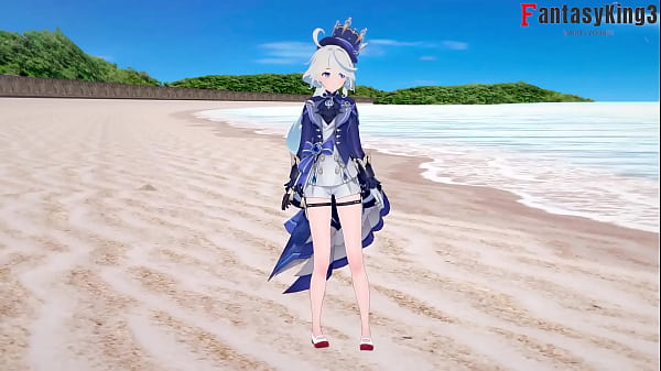 Furina fucking in the beach | Genshin impact | Full on RED