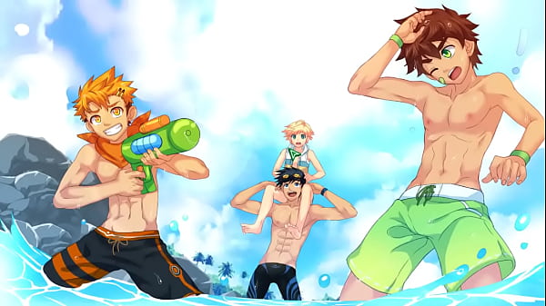 Twinks flirting and fighting on the beach | Camp Buddy – Yoichi Route – Part 10