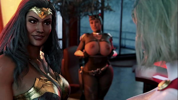 SUPER Threesome – BATGIRL vs WONDERWOMEN vs SUPERGIRL – Exclusive Rough Futanari 3D