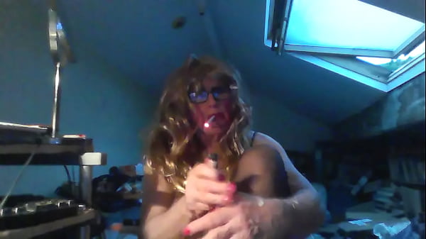 Worthless sissy fag trash Sarah Millward’s extreme humiliation – wanks, smokes, pegs her  clitty cock, balls and tongue, smashes  creamy pies into her face and hair