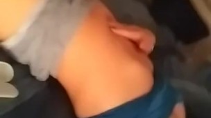 Brunette Teen solo teasing  hotel