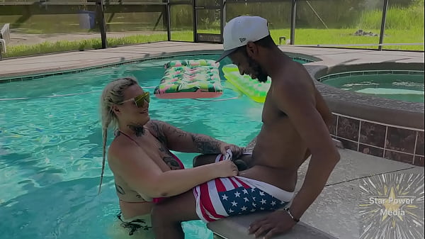 BBC Savvy G Ravages PAWG Barbie in a Sizzling Private Pool Quickie – Raw Interracial Chemistry Explodes