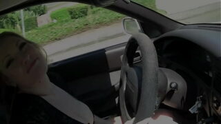 Blonde slut with big boobs, Vicky Vixen, is masturbating in a public toilet, all while…