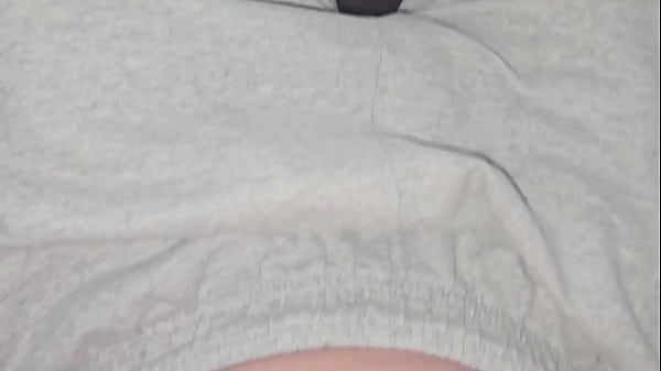 Cum Explosion in Grey Joggers! PhantomGentX Lays Back and Shoots Massive Load – Solo Masturbation