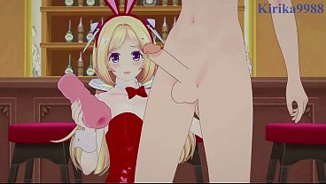 Aki Rosenthal (Bunny Girl) and Usada Pekora (Bunny Girl) intense sex. – Hololive VTuber Hentai