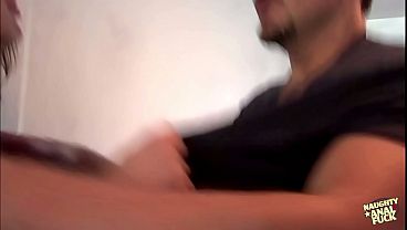 Dude is tamed by quick bondage and gentle bisexual threesome anal acquaintance.