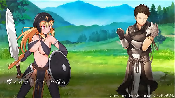 Cute blonde in hentai sex with man and green man in new erotic game video